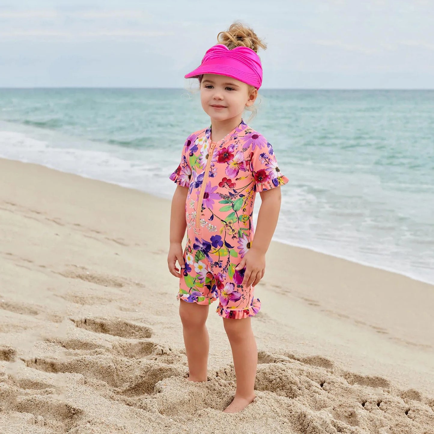 Summer Sun Hats Beach BabyGirls Boys Wide Brim UV Protection Baseball Cap for Kids Outdoor Quick Dry Breathable Empty Top Hat
