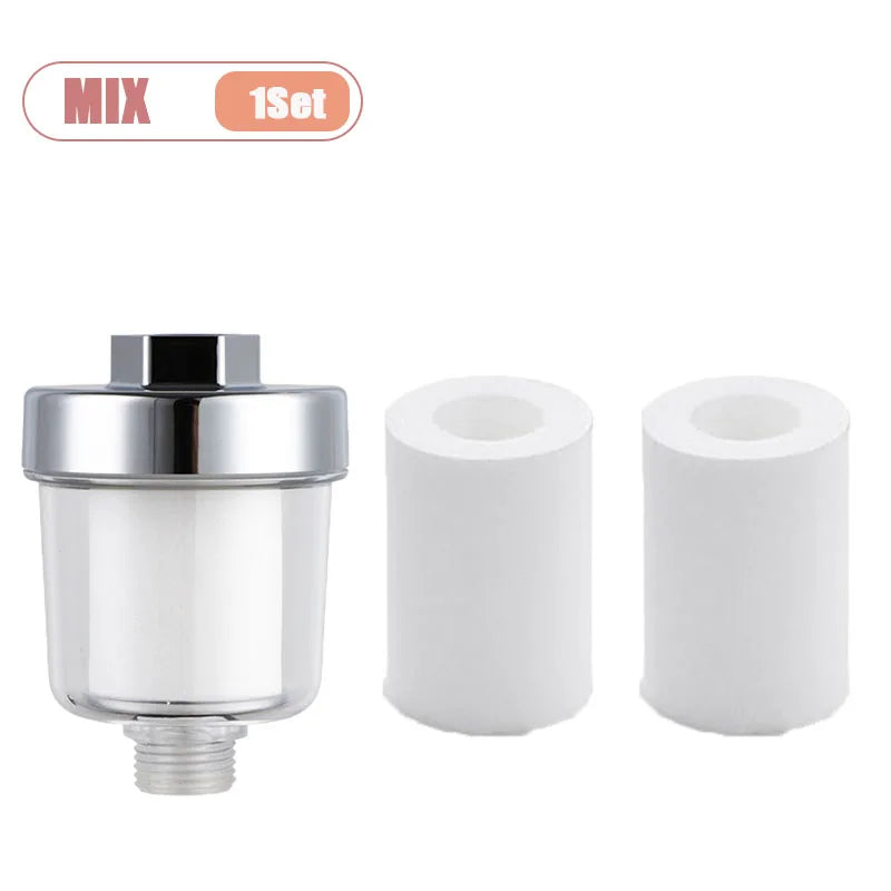 Showerhead Water Filter Universal Fit Bath Filter Removes Chlorine and Impurities Improves Water Quality for Shower