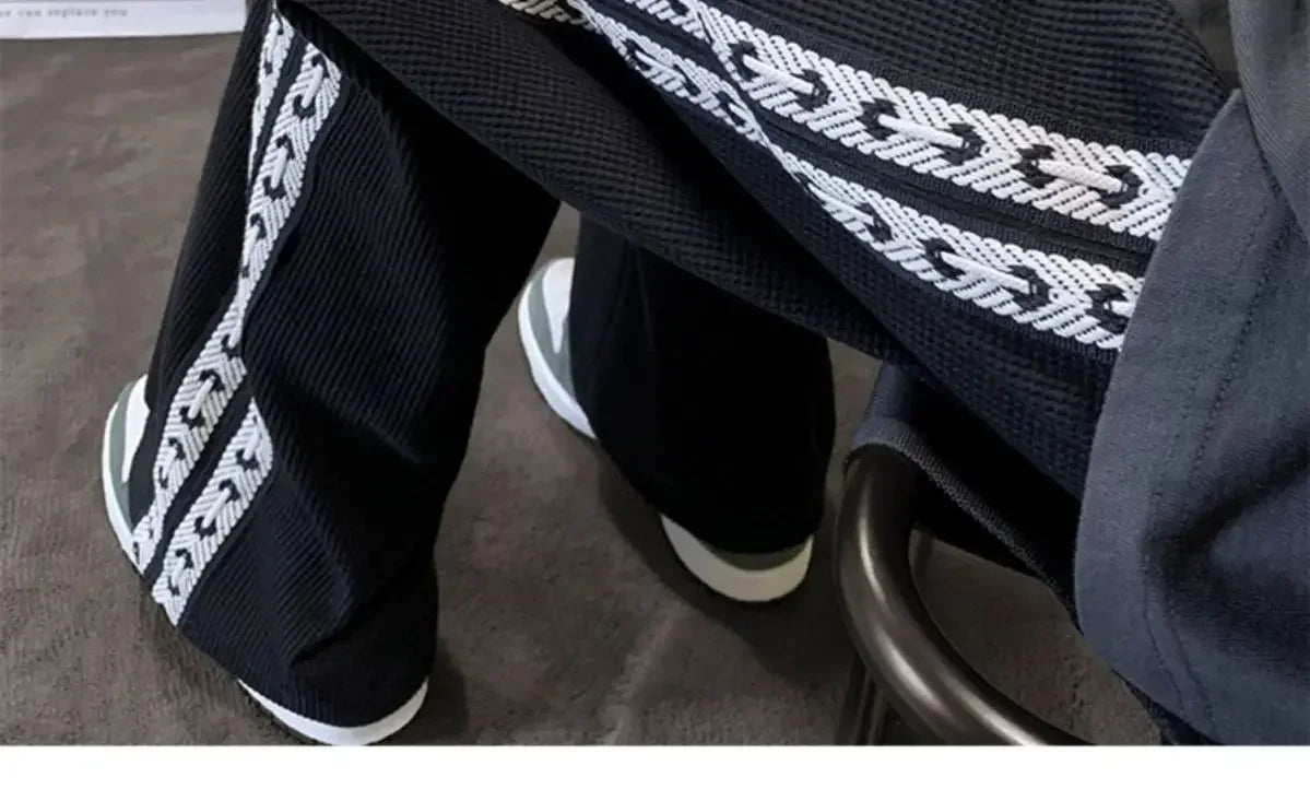 Men's Sweatpants Grey Trousers Wide Leg Man Sweat Pants Straight Baggy Slacks Summer Tracksuit Bottoms Stylish 2025 New In