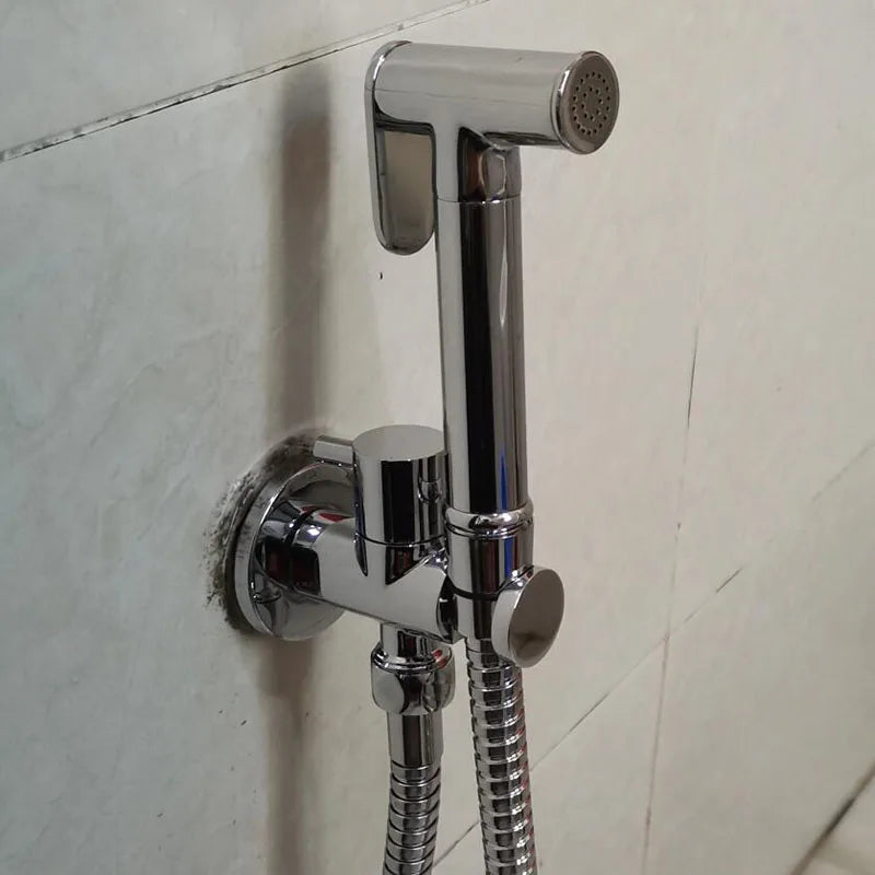 Brass Hand held black Bidet Shower set  Perforating Toilet Jet Cleaner Portable brushed gold and gray Bidet Shower Head BD01