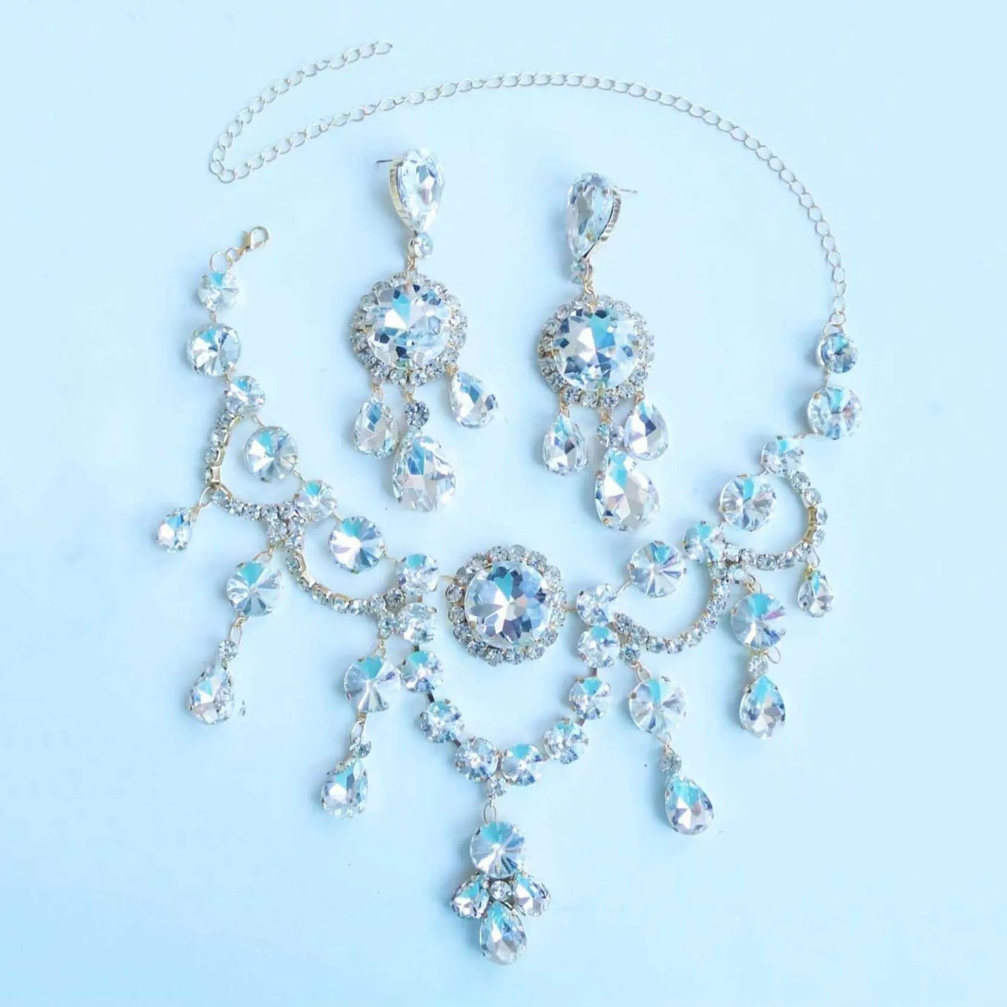 Bling Luxury Large Necklace, Exaggerated Round Delicate Necklace, Fashionable Bridal Wedding Jewelry, Party Gift for Women