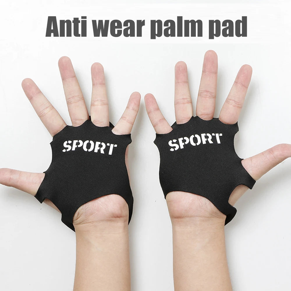 1Pair Workout Gloves Lifting Grips Cross Training Weightlifting Palm Grips Hand Protection For Home Gym Fitness Pull-Ups Durable