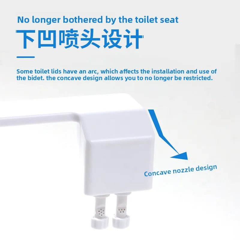 No-Drill & No-Electricity Bidet Sprayer, Toilet Seat Bidet for Post-Potty Cleaning, Smart Toilet Bidet Attachment