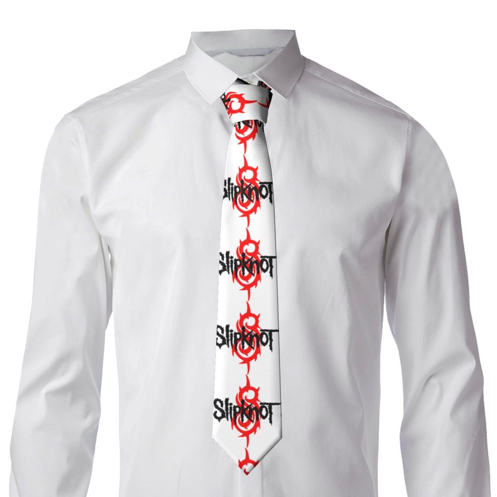 Slipknots Neckties Men's Customized Silk Heavy Metal Rock Music Gift Neck Tie for Office