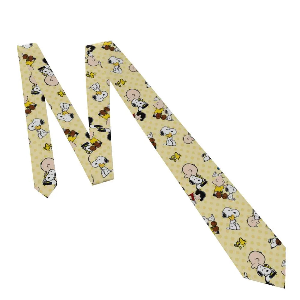 Personalized Fashion S-Snoopys Neckties Men Silk Cartoon Office Neck Tie