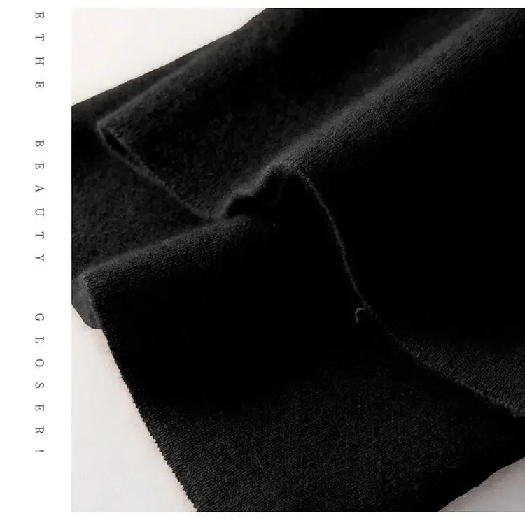 Soft Knitted Pants Women's Autumn/Winter Outerwear Hanging Knitted Wide Leg Pant White Floor Pants Straight Leg Pants