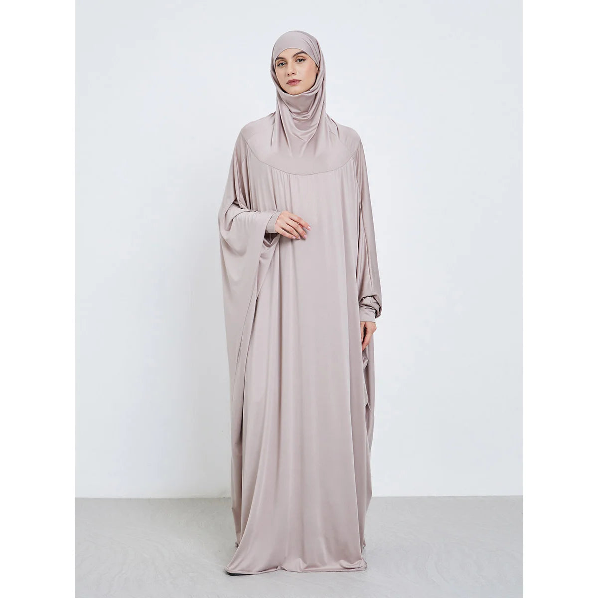 Islamic Prayer Abaya Muslim Women Abayas Long Sleeve Hooded Modesty Ramadan Dresses With Hijab Jilbabs Middle Eastern Kaftans
