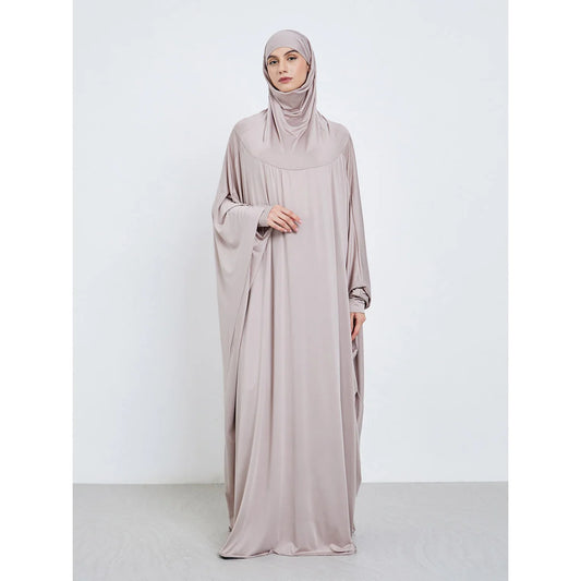 Islamic Prayer Abaya Muslim Women Abayas Long Sleeve Hooded Modesty Ramadan Dresses With Hijab Jilbabs Middle Eastern Kaftans