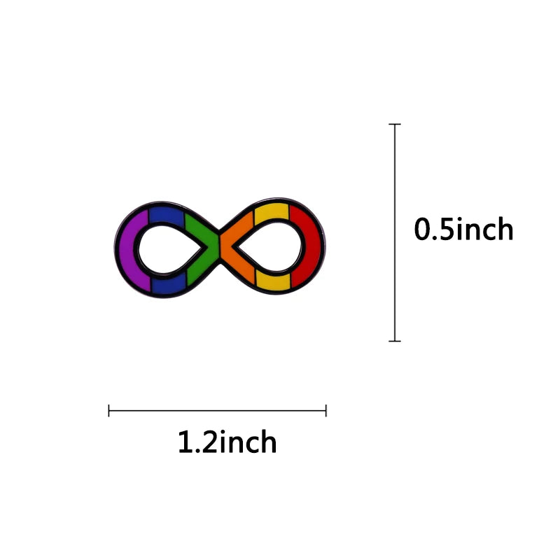 Autism Pride Symbol Rainbow Infinity Sign Enamel Pin Badge Brooch Jewelry Backpack Decoration Accessories