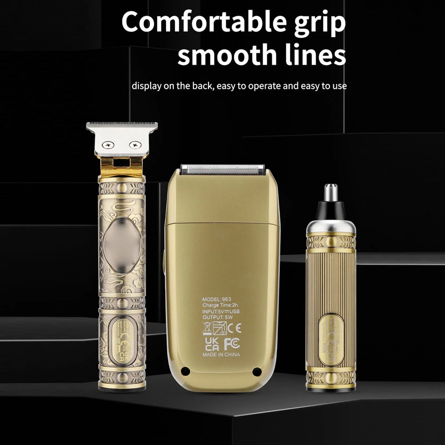 Rechargeable Hair Clippers Cordless Hair Trimmer Electric Haircut Kit for Beginners Salon Barbers Hair Trimming Styling Grooming