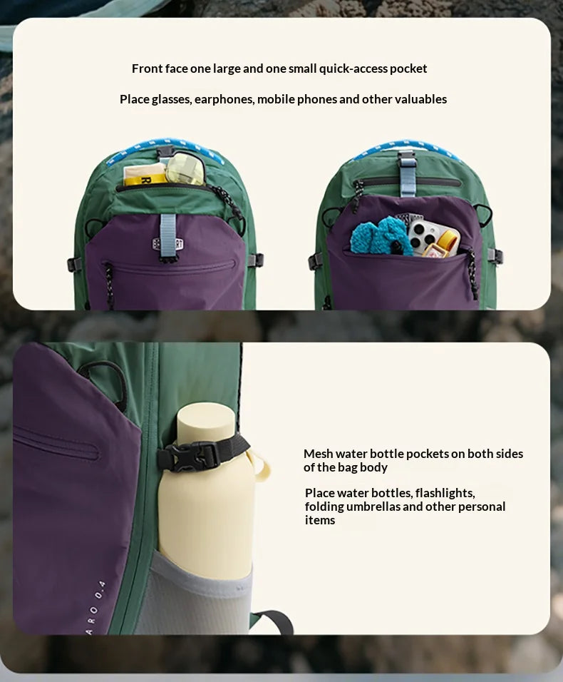 BAGSMART School Backpack for Women Nylon Waterproof School Bags Fits 14 Inch Laptop Lightweight Durable Travel Commute Hiking