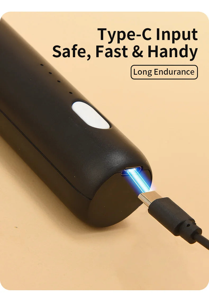 Cordless Electric Milk Frother Hand Mixer Whisk 2-in-1, USB 3 Speeds Handheld Milk Foamer for Coffee Cappuccino Mini Blender