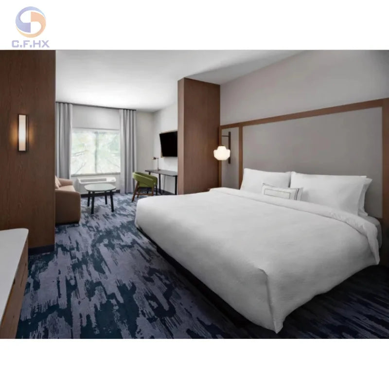 Fairfield Inn Marriott Wanmaple Fashion Hotel Furniture Modern Hotel Bedroom Set HPL Furniture