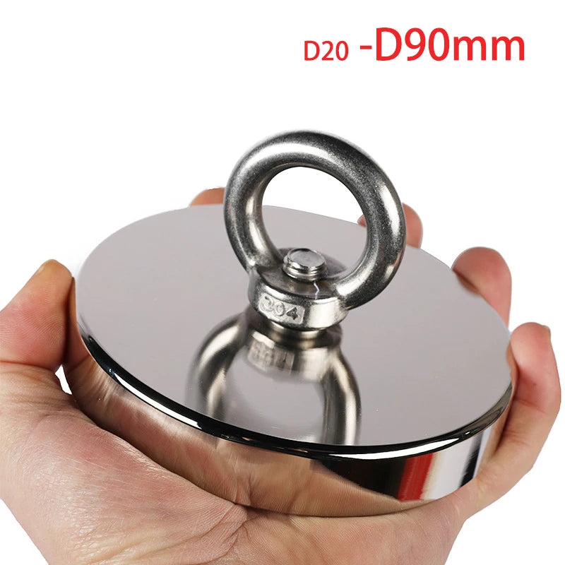 Fishing Magnets Hook Powerful, 110lb 242lb 529lb 771lb Pull Force Super Strong Heavy Duty Search Magnet For Sea Fishing Salvage