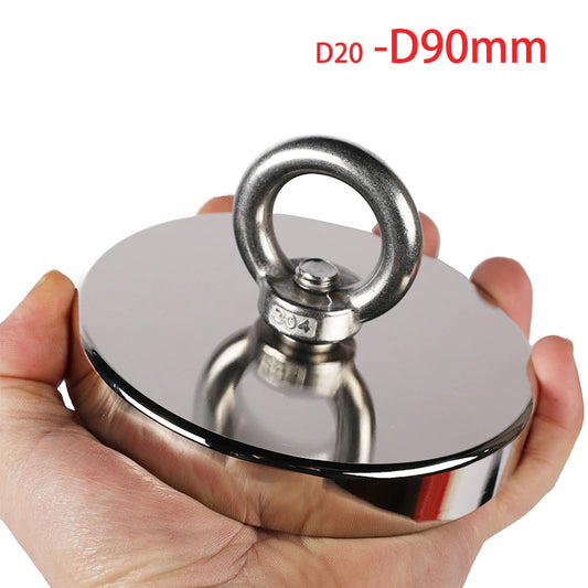 Fishing Magnets Hook Powerful, 110lb 242lb 529lb 771lb Pull Force Super Strong Heavy Duty Search Magnet For Sea Fishing Salvage