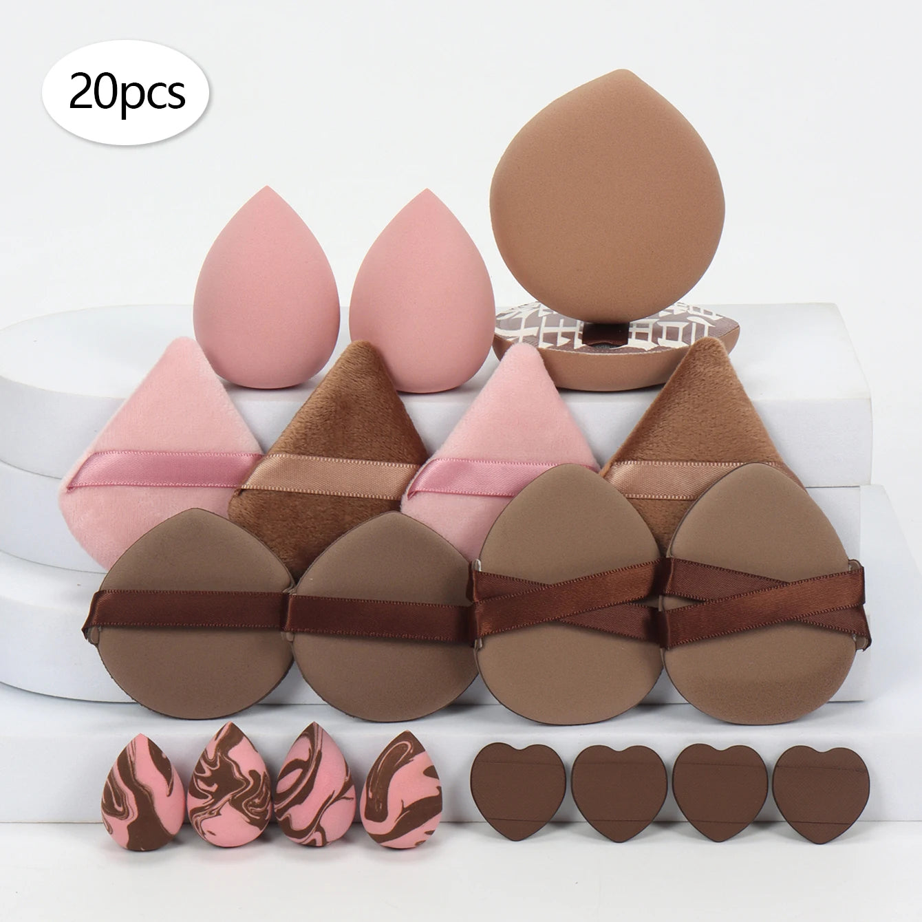 10/20/30/40/50-Piece Set of Multifunctional Makeup Tools, Expands When Exposed to Water, Suitable for All Skin Types