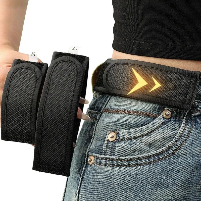 Buckle Free Waist Belts for Women Men Touch Fastener Ultra-soft No Buckle Elastic Belt Jeans Pants Waistband Apparel Accessories