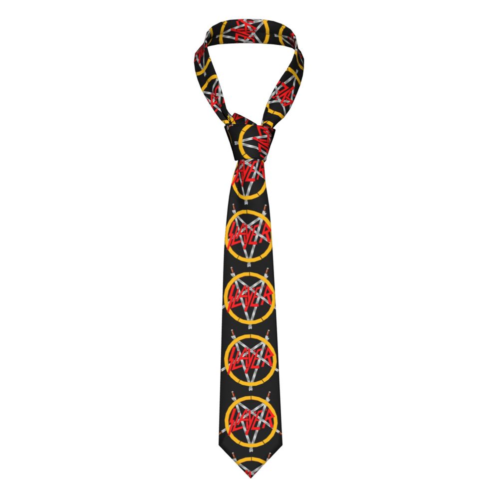 Slipknots Neckties Men's Customized Silk Heavy Metal Rock Music Gift Neck Tie for Office