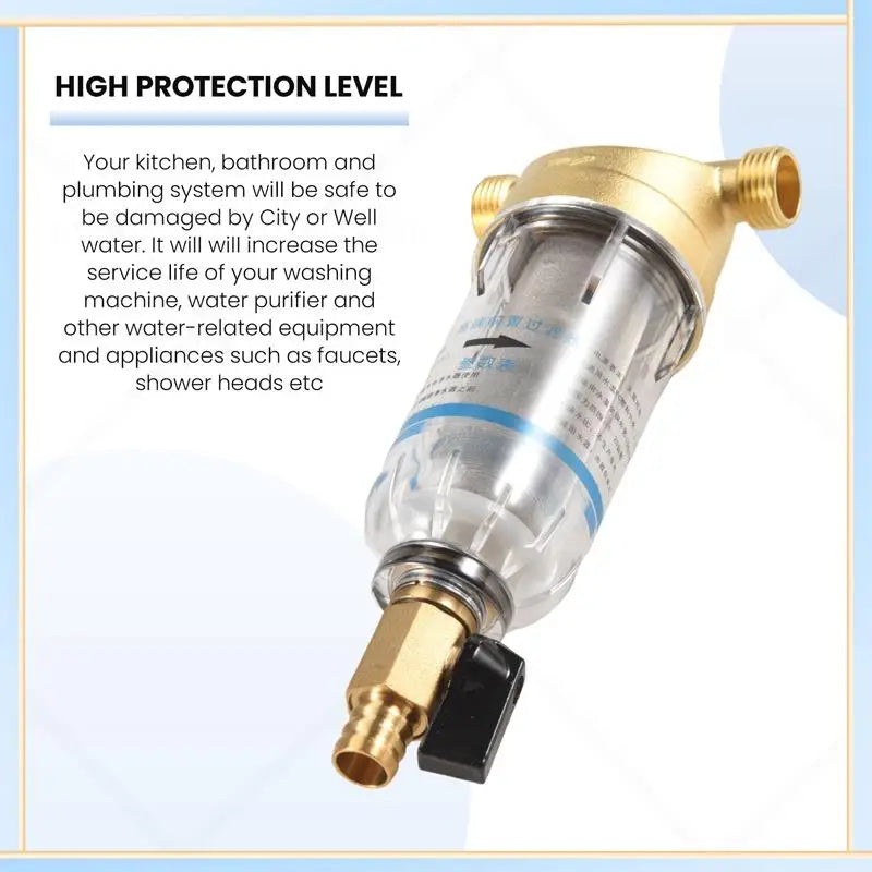 -A60I Spin Down Sediment Filter Reusable Whole House Sediment Water Pre Filter 40-60 Micrometre Whole House Water Filter