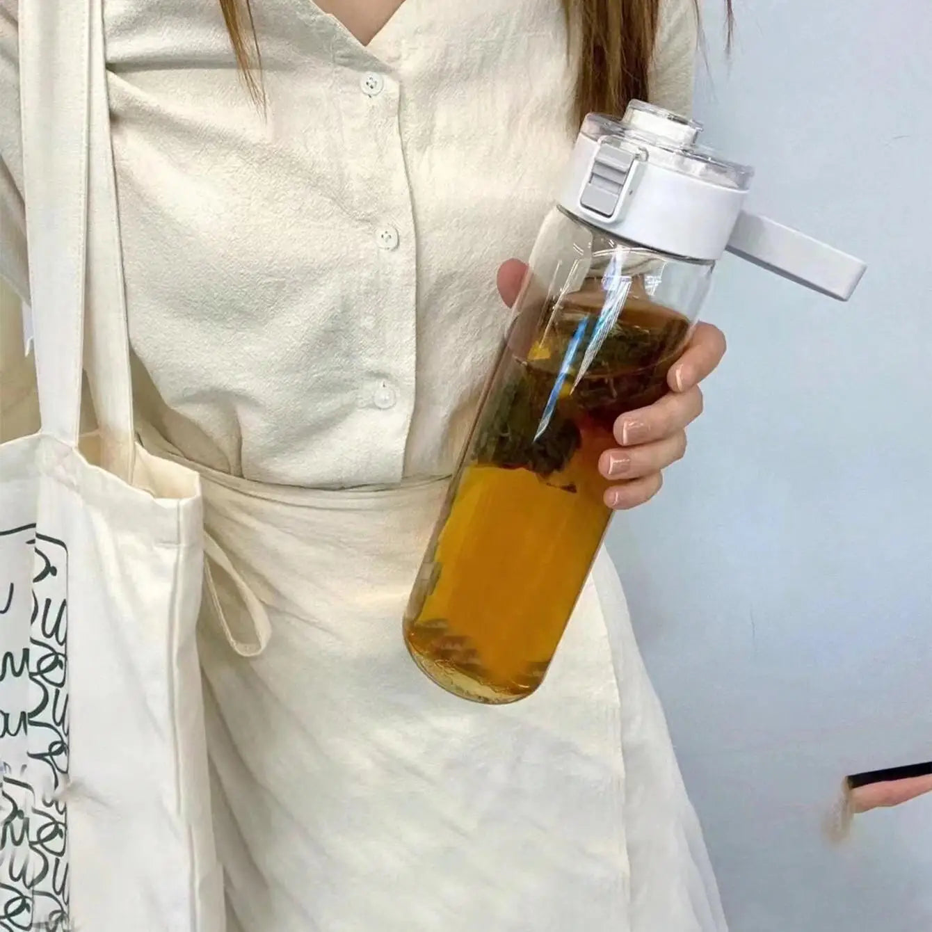 Insulated Water Bottle with Tea Infuser, High Temperature Resistant, Shockproof,Large Capacity, Simple Design,Office Outdoor Use