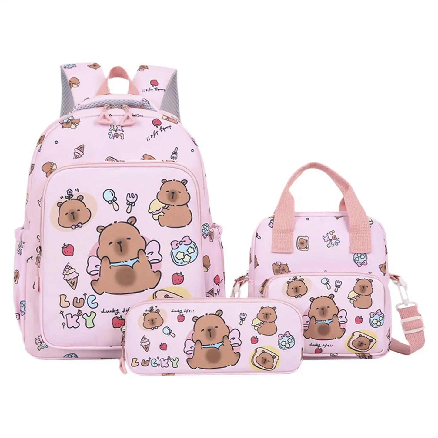 Cartoon Animal School Bags Primary Schoolbag  School Backpack Set Kids Daily Travel Backpack For Kids Children Students School