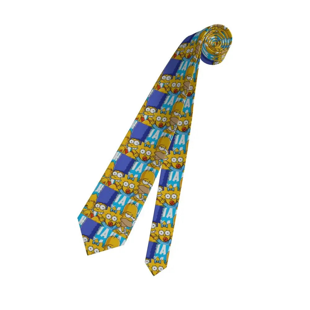 Personalized The S-Simpsones Homer Neck Ties Men Formal Silk Wedding Neckties