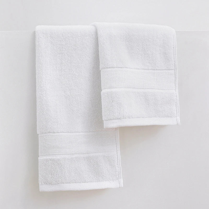 Battilo Cotton Bath Towel Soft Absorbent Face Hand Towels Luxury Hotel Spa Bathroom Towel Solid Beach Towel 2Pcs Bath Towel Set