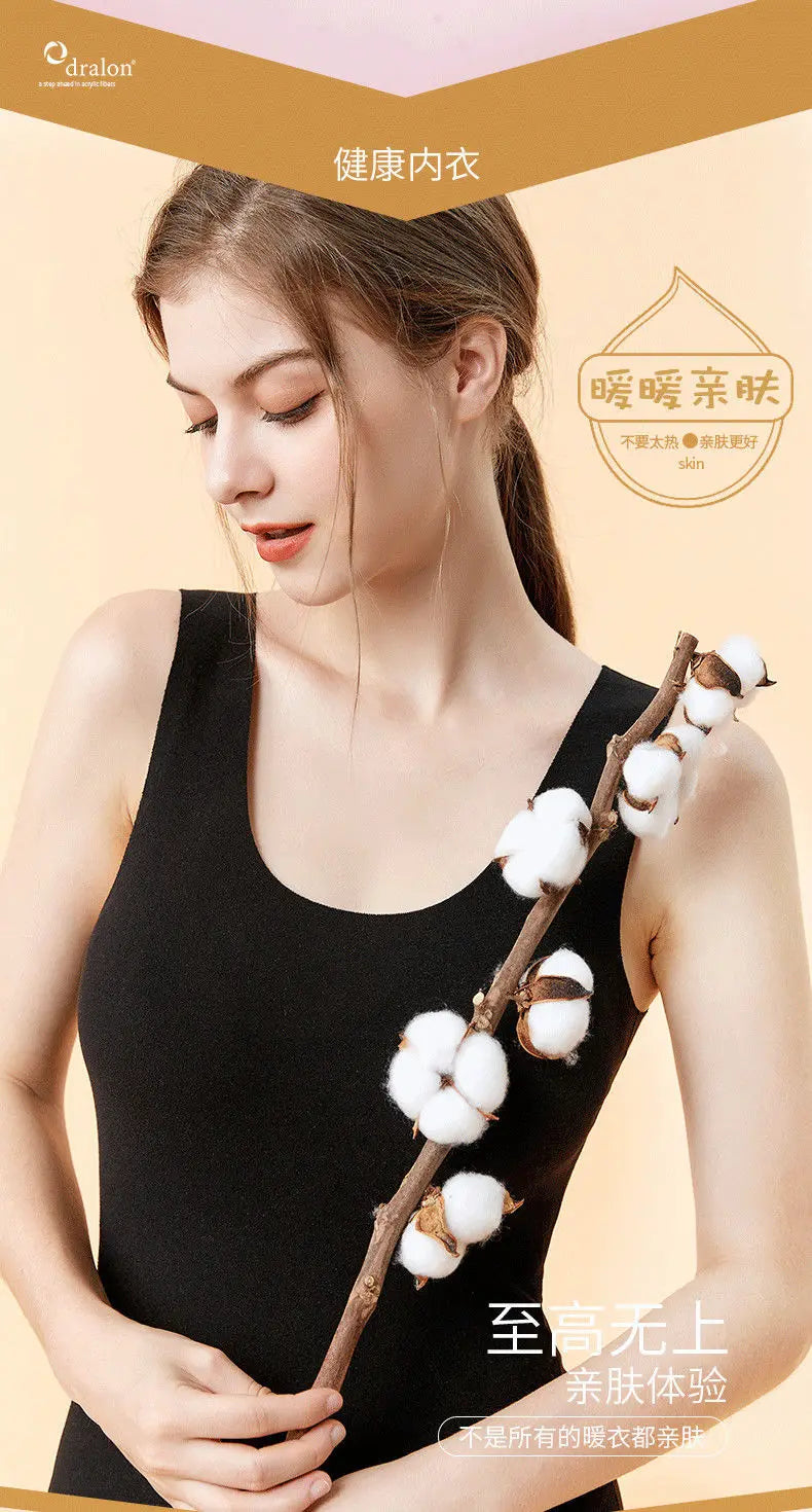 Thermal Underwear Vest Thermo Lingerie Woman Winter Inner Wear Comfortable Warm Top Inner Wear Thermo Shirt Ladies Undershirt