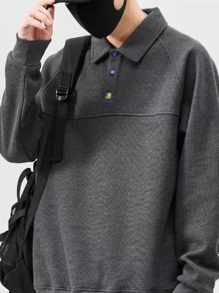 Polo T Shirt for Man Big Size Oversize Men's Clothing Full Sleeve Winter Sweatshirts Fashion Trends 2025 New High Quality Xl Top