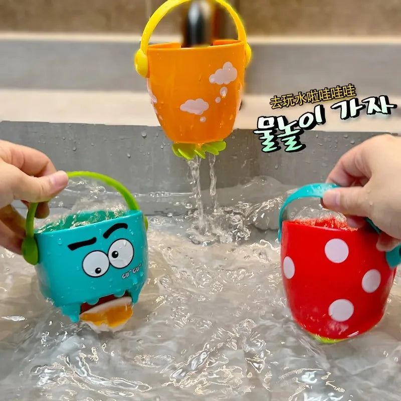 Baby Shower Bath Toys Leaky Bucket Water Cups Sprinkling Play for Toddler Bathtub Beach Mini Bathroom Gifts pool toys baby bath
