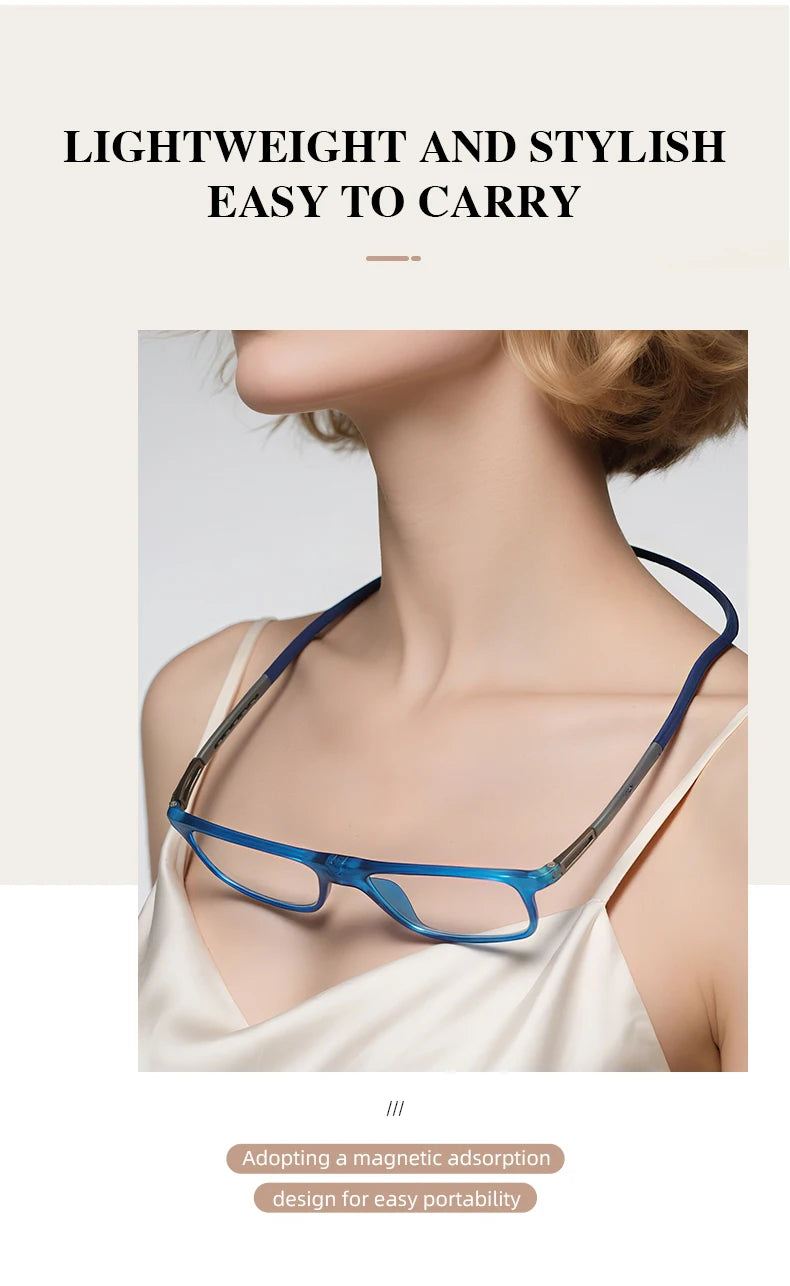 The new neck-hugging reading glasses are convenient to carry and are high-definition and comfortable for daily reading