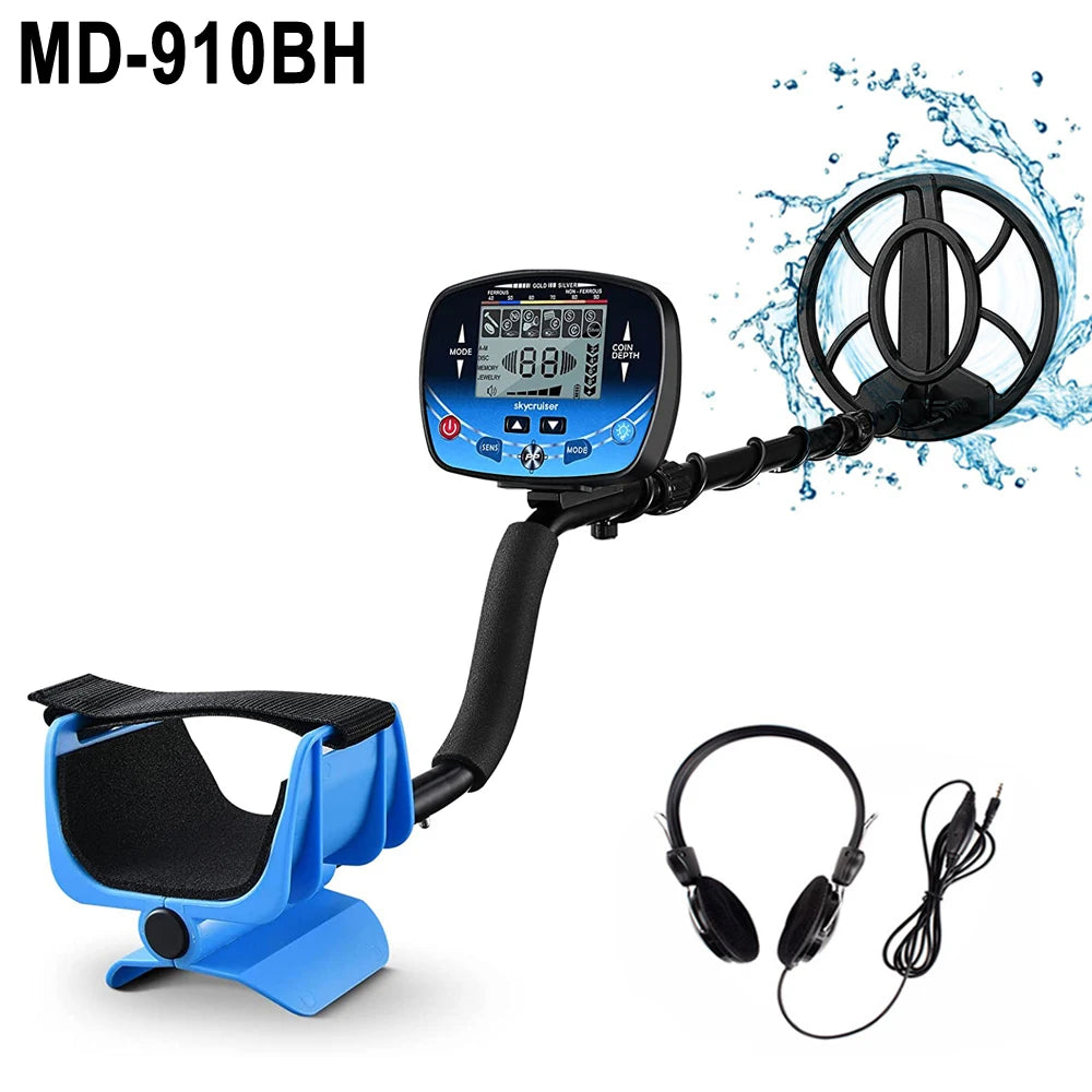 Metal Detector Underground Professional Depth Search Finder Gold Detector Treasure Detecting Pinpointer Waterproof Coil