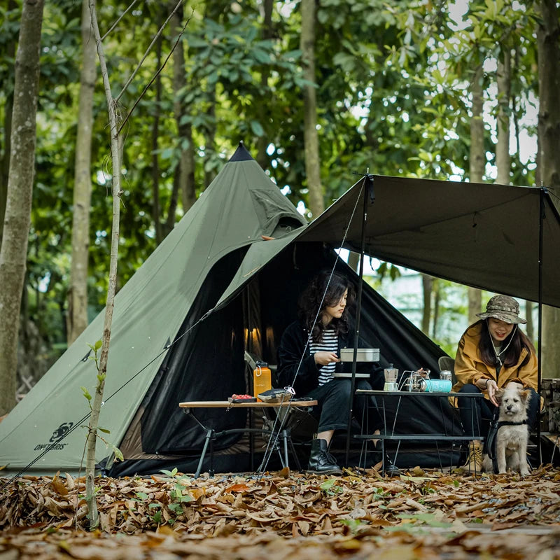OneTigris Northgaze TC Chimney Tent Terylene Cotton Outdoor Teepee Hot Tent for Adventurers Hiking Camping 3 Season Tent