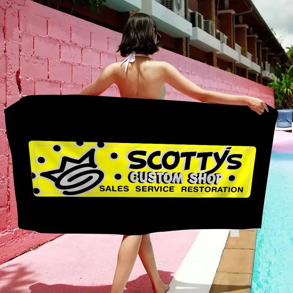 S-Scotty C-Camerons Bath Towel Microfiber Soft Water Absorbing Breathable For Girl Kids Decorative Cartoon Beach Towel