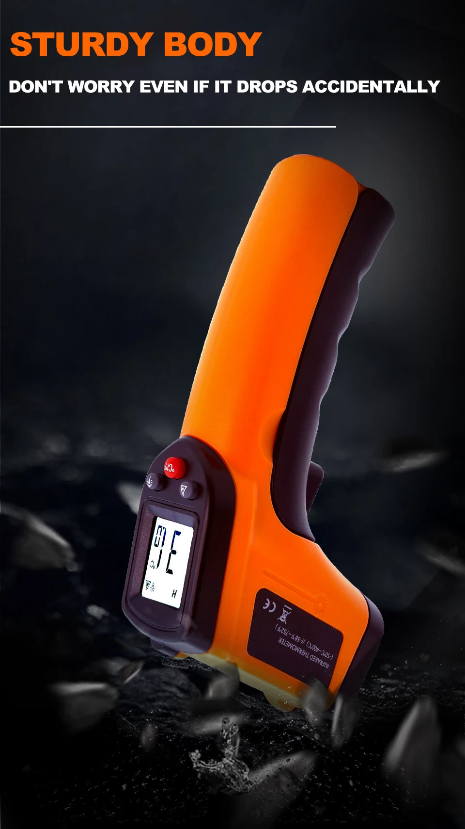 Digital Infrared Thermometer Laser termometro Pyrometer Gun Non-Contact Laser Temperature Meter gauge Tools -50~400℃