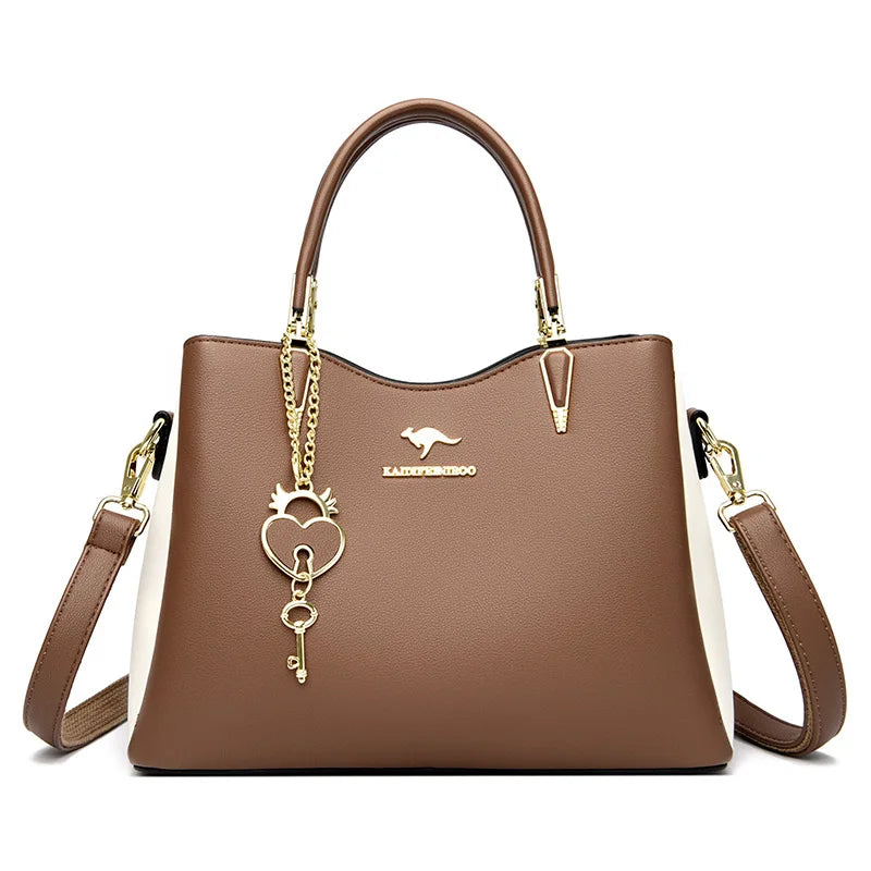 Ladies Quality Leather Shoulder Bags 2023 Luxury Handbags For Womens Designer Fashion Large Capacity Casual Tote Bag Sac A Main