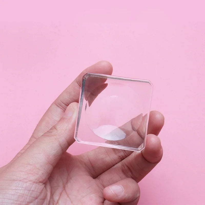 Eyelash Glue Pallet Crystal Glass Eyelash Glue Stone For False Eyelash Extension Lashes Stand Nail Art Color Palette Makeup Tool