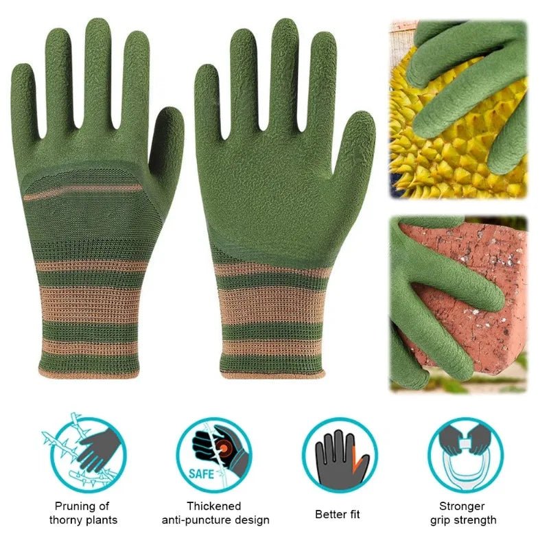 4 Pair Gardening Gloves Soft Breathable Wear Resistant Non Slip Stab Proof Working Gloves Unisex Planting Protective Tool Gloves