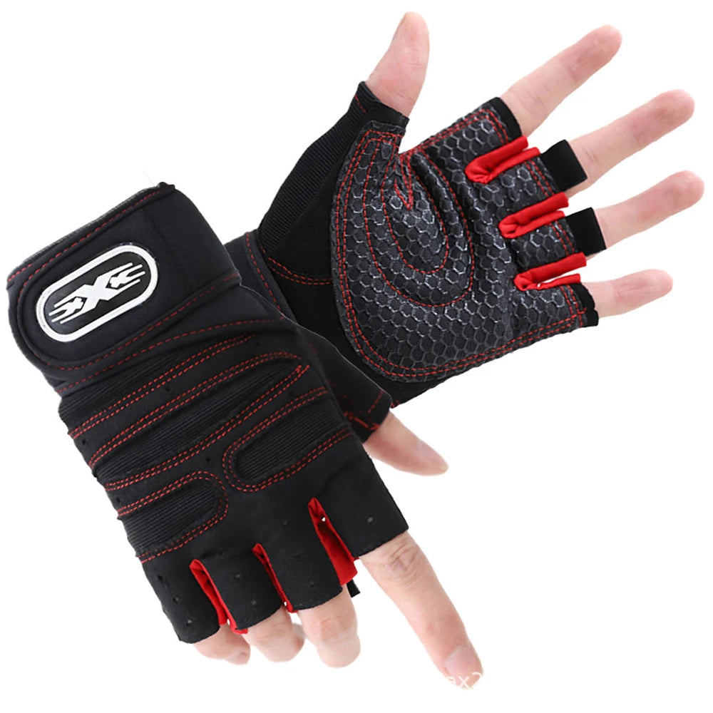 1 Pair Workout Gloves, Antislip Weight Lifting Gloves, Superior Grip & Palm Protection for Weightlifting, Fitness, Gym, Cycling