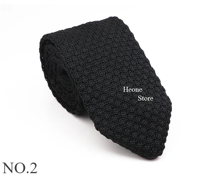 New Mens Knitted Ties Classic Striped Skinny Necktie For Business Wedding Party British Style Necktie Winter Neck Wear Accessory