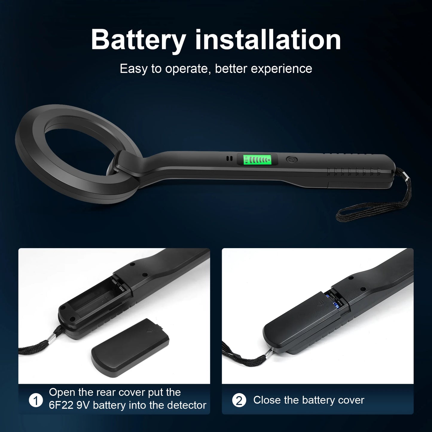 Metal Detector, Manual Alarm, High-Sensitivity Metal Scanner, Safety Verifier, Pointer, Search Coil, Metal Detection Tool