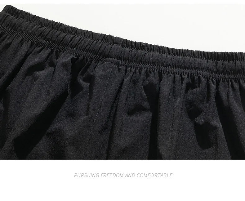 Spring Autumn Men's Clothing Drapey Wide-leg Pants, Loose Sports Pants Trendy Straight-leg Casual Trousers