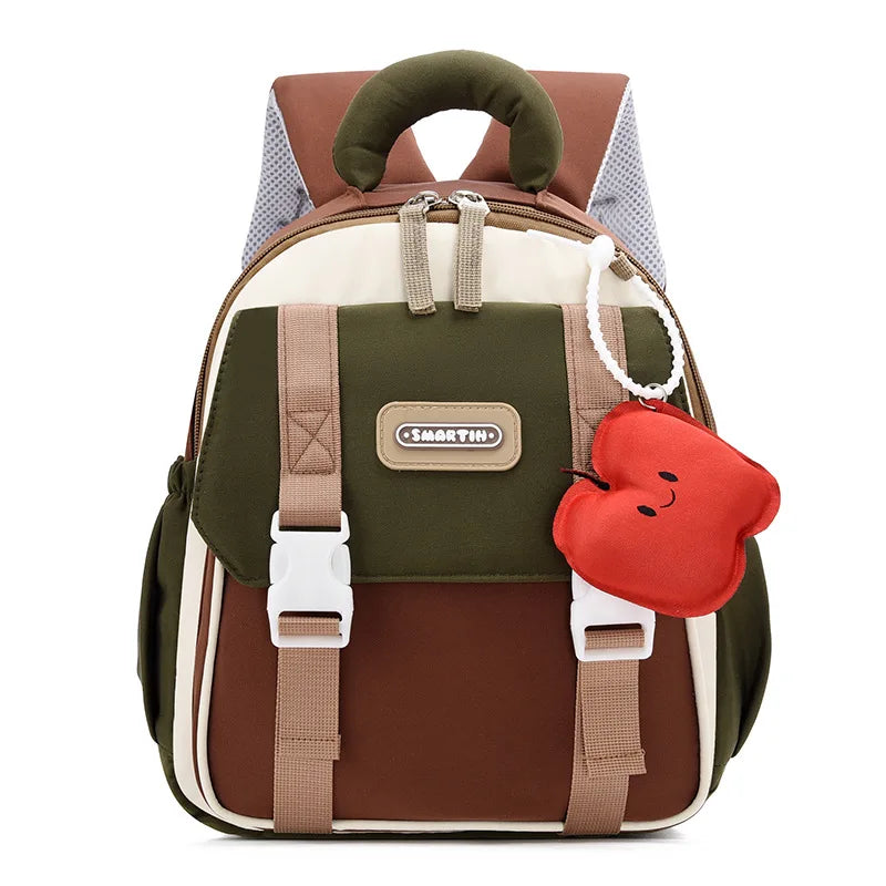 New Large-capacity Backpack Children Kindergarten Backpack Boys Girls Kids Load-reducing Color-blocking Double-shoulder Bag