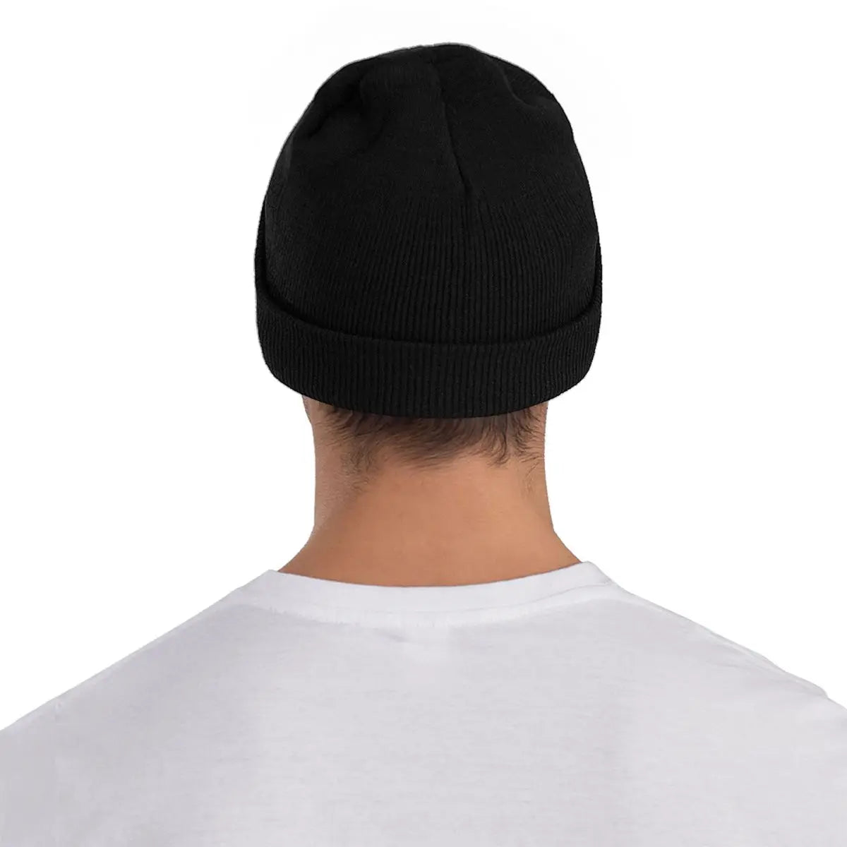 Islamic calligraphy beautiful white on gray Men Women Unisex Knitted Hat Beanie Pullover Cap Winter Thermal Warm Christmas Outdo