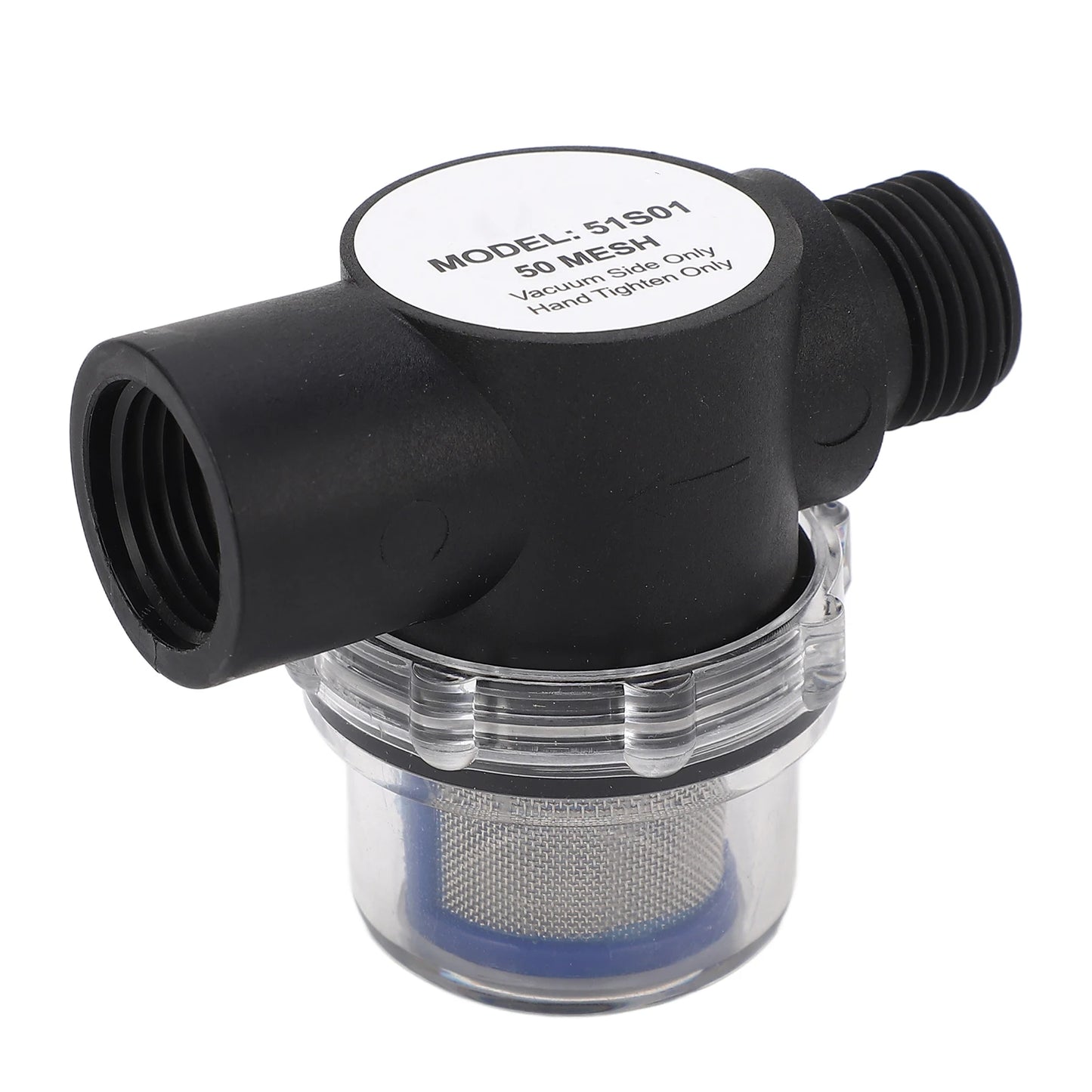 1/2in‑14 Female Thread Inline Water Filter 50 Mesh Screen Water Strainer For Ships Yachts RVs Pipeline Water Pump Strainer