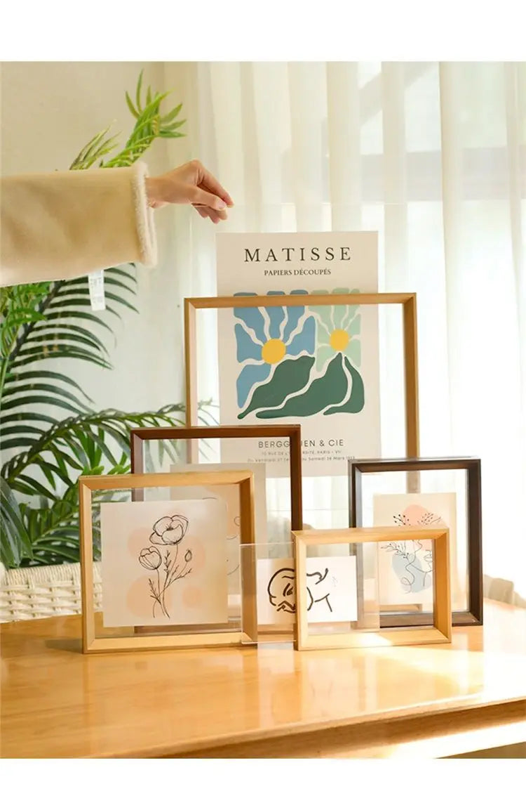 Picture Frames Made of Solid Wood and High Definition Acrylic Display Pictures Photos,Paintings,Posters Wall Mounting Desktop