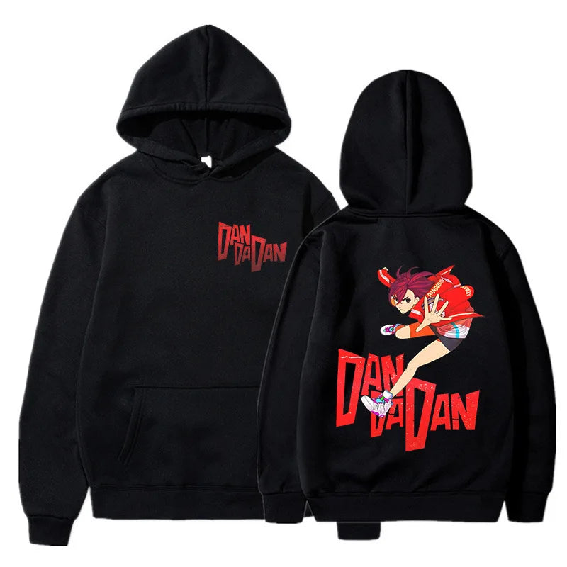 Anime DANDADAN Hoodies Manga Ayase Momo Okarun Hoodie Men Women Casual Hoodie Fashion Streetwear Dan Da Dan Hooded Sweatshirts