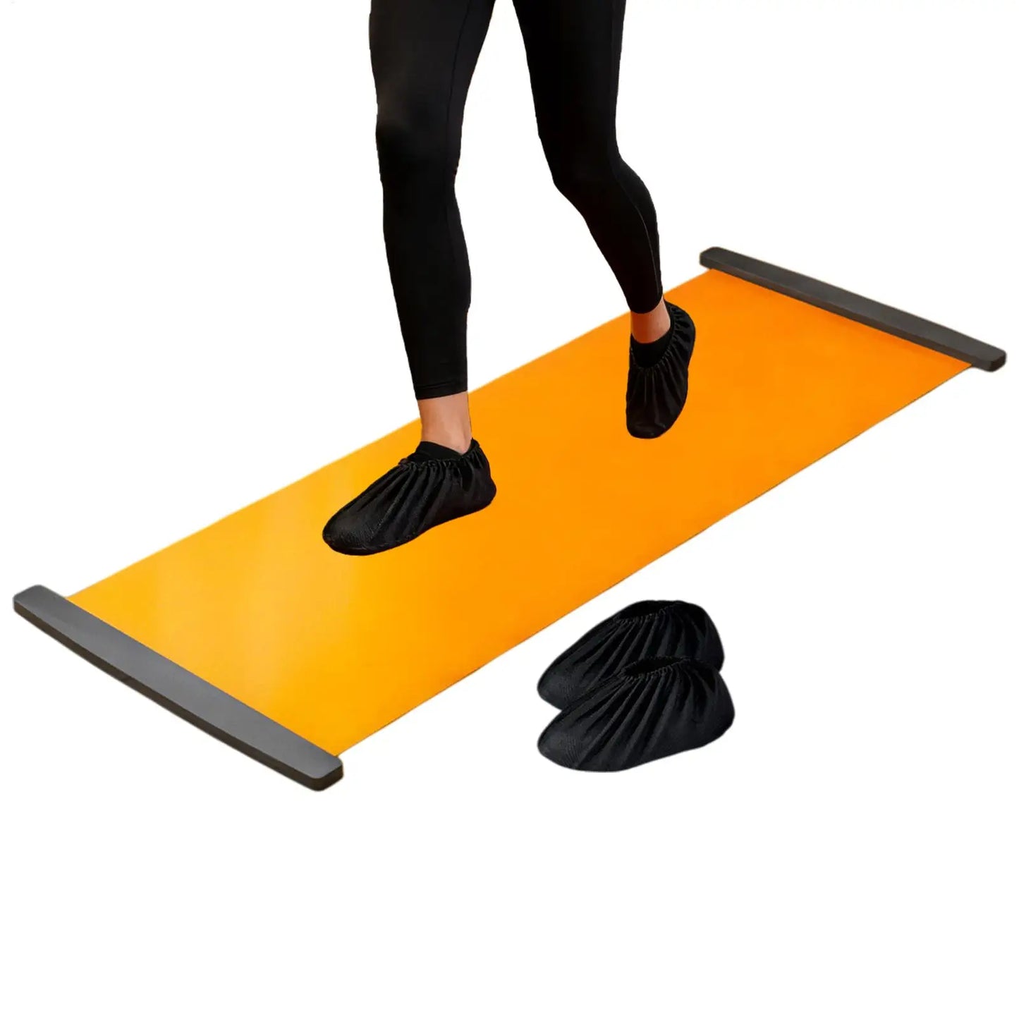 200cm Yoga Mat Skating Slide Board Household Sliding Fitness Training Board for Ice Hockey Roller Skating Leg Exercise
