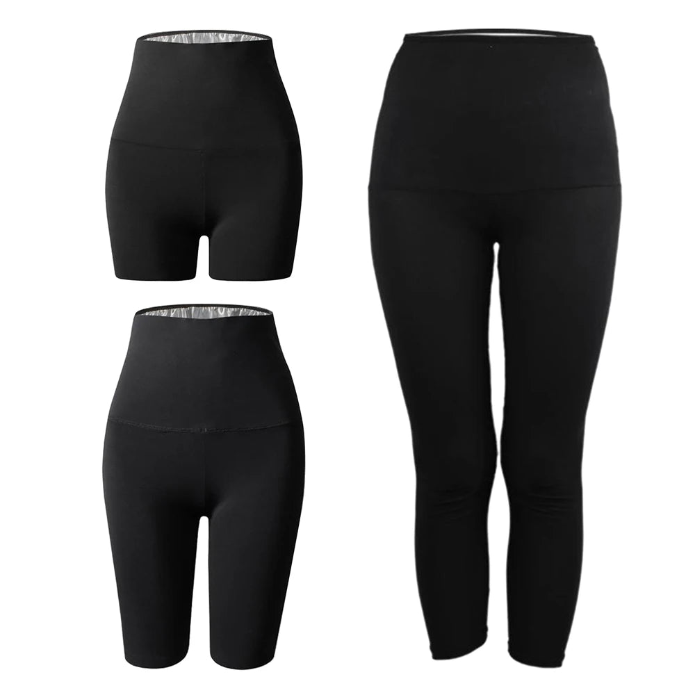 Sauna Sweat Pants for Women High Waist Slimming Shorts Compression Thermo Workout Fitness Thighs Body Shaper