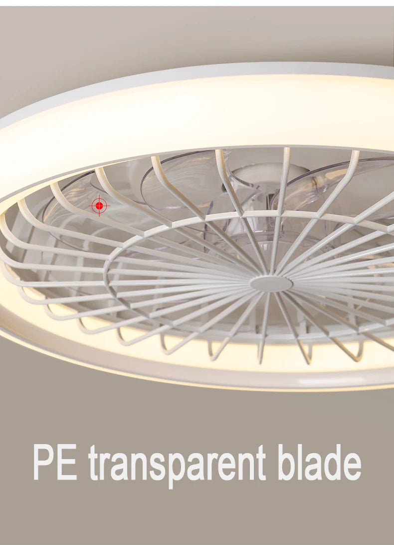 New Ceiling Fan Light Living Room Bedroom Modern and Simple Home Intelligent Remote Control Restaurant LED Fan Light